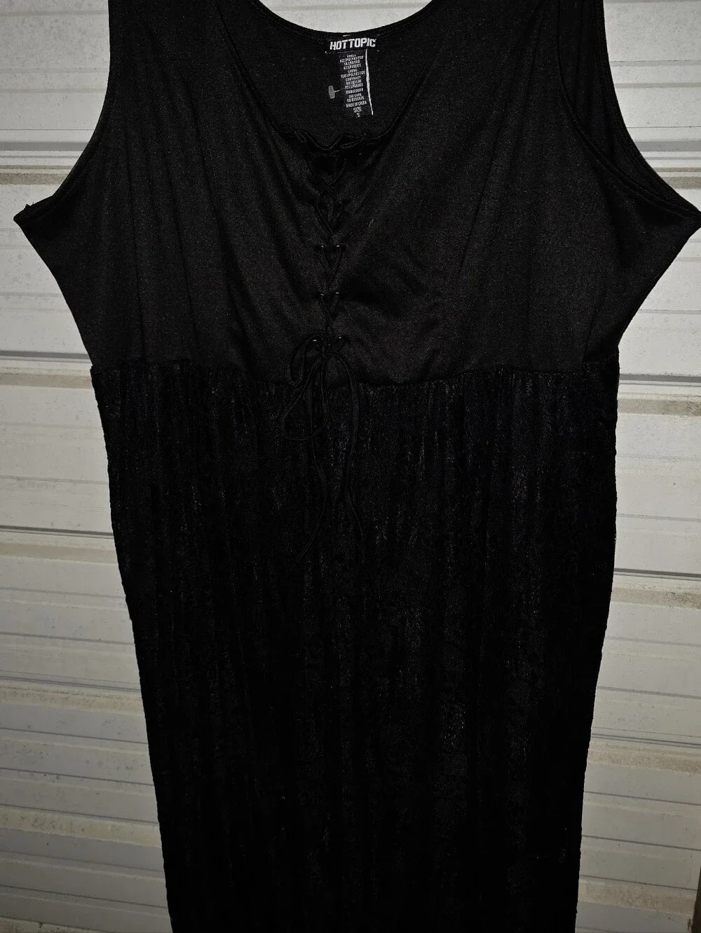 💀 5x Plus Size Black Lace Long Maxi Dress Skull Print lace Gothic - Picture 6 of 10